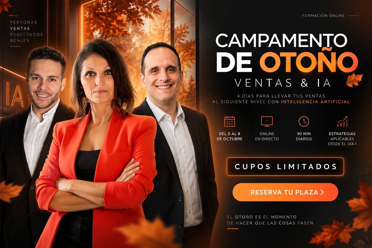 Campamento de Otoño de Ventas e Inteligencia Artificial con el equipo de formadores